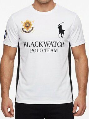 Polo Ralph Lauren Black Watch Polo Team T-Shirt Large EUC